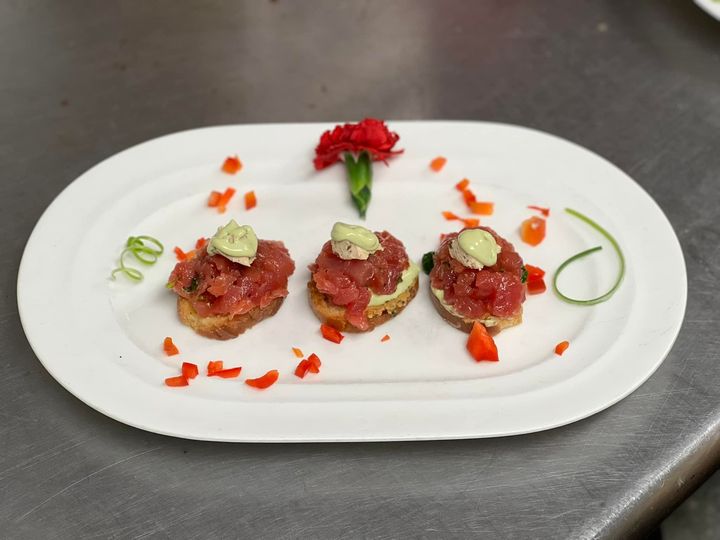 Featuring our appetizer special for the weekend, our Tuna Toast, which