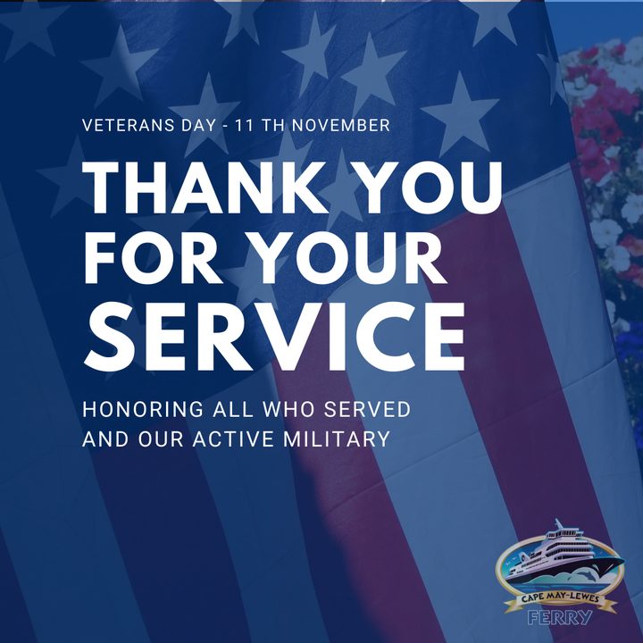 In Honor of Veterans Day, a special thank you for your Service. For travel on November 11, 2022