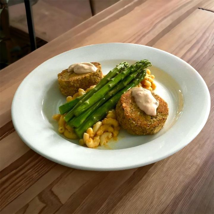 Have you tried our Vegan “Crab Cakes”? Hearts of palm and chickpea