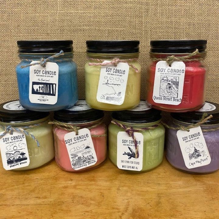 Smell the beach with these lovely Soy Candles made locally for us by A