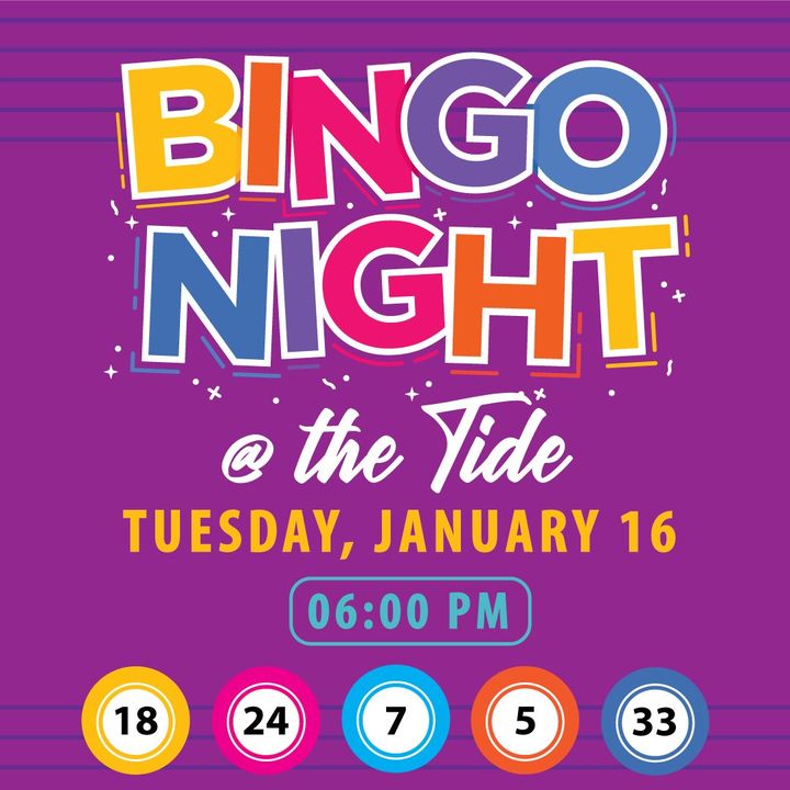 Bingo is back this Tuesday, January 16th at 6:00PM! Join us for a