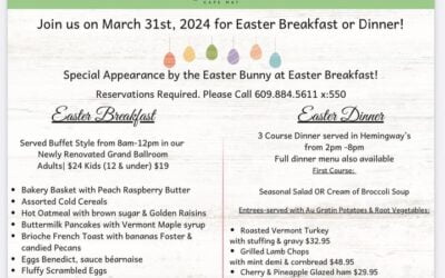 Join us for Easter Dinner served in Hemingway’s!☺️🐣 As well as Easter Breakfast in our Grand Ballroom!!😁