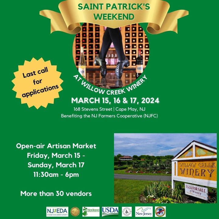Final call for Vendor Applications for this weekend's Saint Patrick's