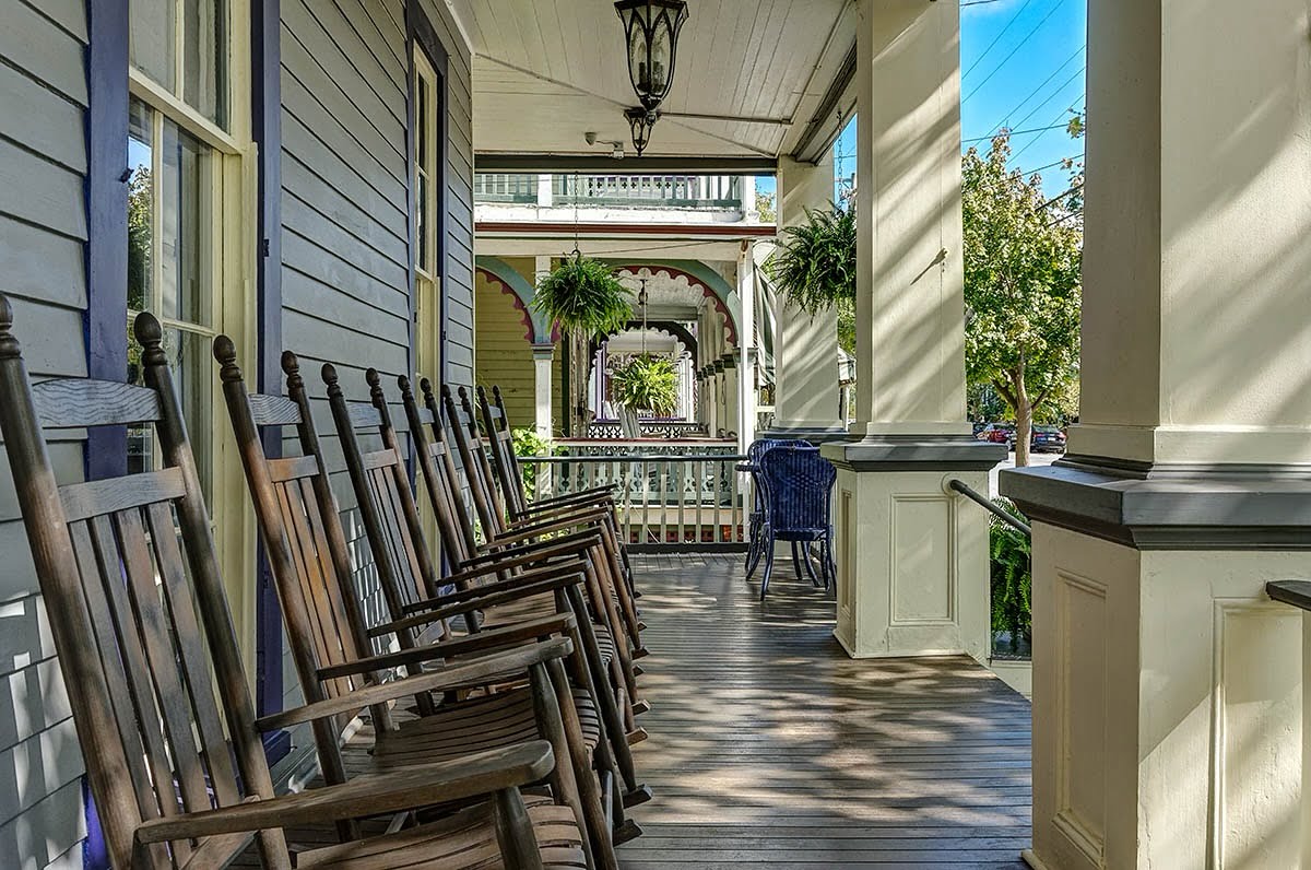 After a sun-soaked morning on the beautiful beaches of Cape May, retreat to the porch at The Harrison for a serene afternoon.