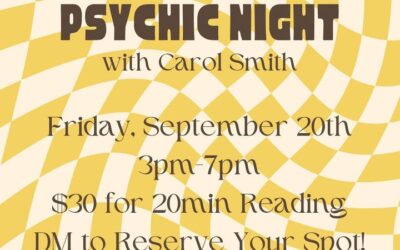 Our Next Psychic Night is Scheduled!